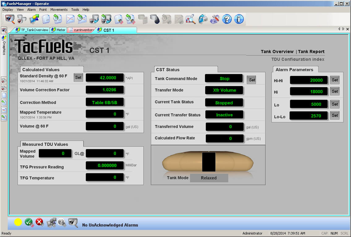 TacFuels Provides Reliable Level Measurement of CSTs Varec