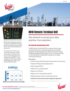 8810 Remote Terminal Unit Data Sheet